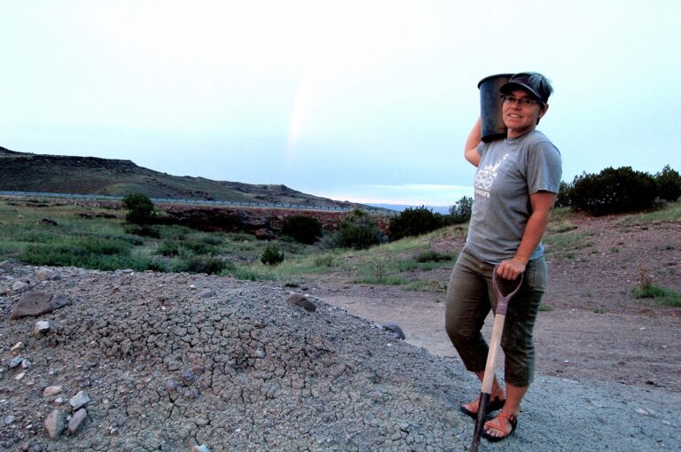 Jami Porter Lara harvesting clay by Jami Porter Lara