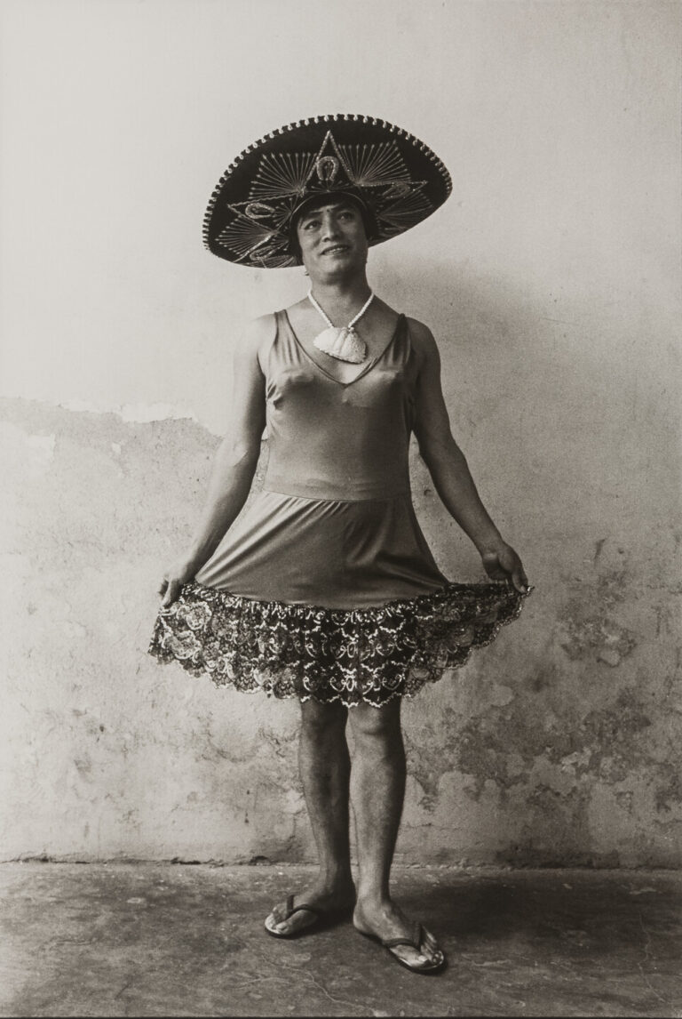 Graciela Iturbide, Magnolia con sombrero (Magnolia with Sombrero), Juchitán, 1986; Gelatin silver print, 12 x 8 in.; Museum of Fine Arts, Boston; Museum purchase with funds donated by John and Cynthia Reed, Charles H. Bayley Picture and Painting Fund, Barbara M. Marshall Fund, Lucy Dalbiac Luard Fund, Horace W. Goldsmith Foundation Fund for Photography, Francis Welch Fund, and Jane M. Rabb Fund for Film and Photography; © Graciela Iturbide; Courtesy Museum of Fine Arts, Boston